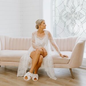 White lace robe one size